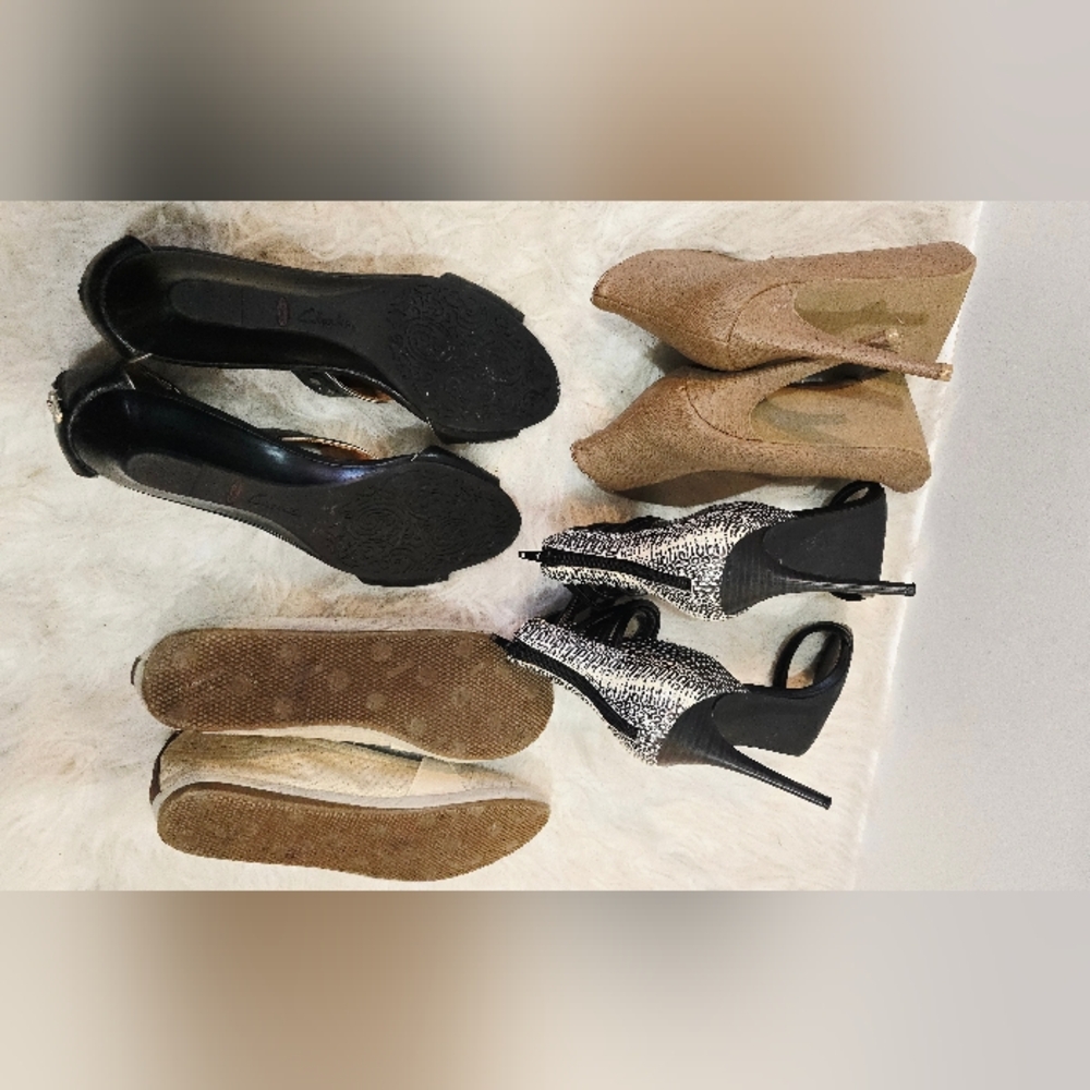 🔥 US Size 10 Bundle of 4 Pairs Women's Shoes, Leather - Picture 15 of 16